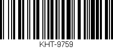 Código de barras (EAN, GTIN, SKU, ISBN): 'KHT-9759'