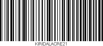 Código de barras (EAN, GTIN, SKU, ISBN): 'KIRIDALACRE21'