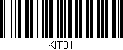 Código de barras (EAN, GTIN, SKU, ISBN): 'KIT31'