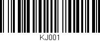 Código de barras (EAN, GTIN, SKU, ISBN): 'KJ001'