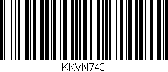 Código de barras (EAN, GTIN, SKU, ISBN): 'KKVN743'