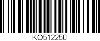 Código de barras (EAN, GTIN, SKU, ISBN): 'KO512250'