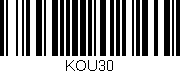 Código de barras (EAN, GTIN, SKU, ISBN): 'KOU30'