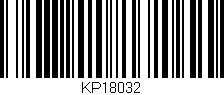 Código de barras (EAN, GTIN, SKU, ISBN): 'KP18032'