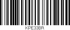 Código de barras (EAN, GTIN, SKU, ISBN): 'KPE33BR'
