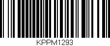 Código de barras (EAN, GTIN, SKU, ISBN): 'KPPM1293'