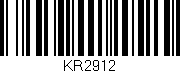 Código de barras (EAN, GTIN, SKU, ISBN): 'KR2912'