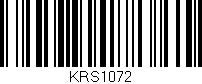 Código de barras (EAN, GTIN, SKU, ISBN): 'KRS1072'