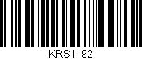 Código de barras (EAN, GTIN, SKU, ISBN): 'KRS1192'