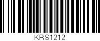 Código de barras (EAN, GTIN, SKU, ISBN): 'KRS1212'