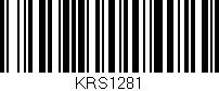 Código de barras (EAN, GTIN, SKU, ISBN): 'KRS1281'