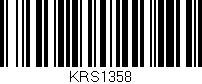 Código de barras (EAN, GTIN, SKU, ISBN): 'KRS1358'