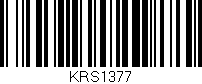 Código de barras (EAN, GTIN, SKU, ISBN): 'KRS1377'