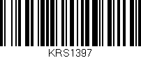 Código de barras (EAN, GTIN, SKU, ISBN): 'KRS1397'