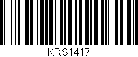 Código de barras (EAN, GTIN, SKU, ISBN): 'KRS1417'