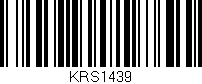 Código de barras (EAN, GTIN, SKU, ISBN): 'KRS1439'