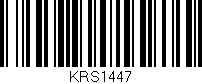 Código de barras (EAN, GTIN, SKU, ISBN): 'KRS1447'