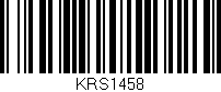 Código de barras (EAN, GTIN, SKU, ISBN): 'KRS1458'