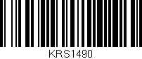 Código de barras (EAN, GTIN, SKU, ISBN): 'KRS1490'