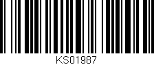 Código de barras (EAN, GTIN, SKU, ISBN): 'KS01987'