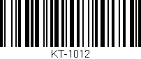 Código de barras (EAN, GTIN, SKU, ISBN): 'KT-1012'