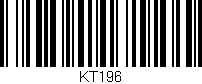 Código de barras (EAN, GTIN, SKU, ISBN): 'KT196'