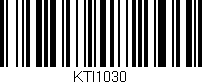 Código de barras (EAN, GTIN, SKU, ISBN): 'KTI1030'