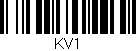 Código de barras (EAN, GTIN, SKU, ISBN): 'KV1'