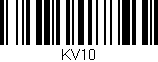 Código de barras (EAN, GTIN, SKU, ISBN): 'KV10'