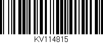 Código de barras (EAN, GTIN, SKU, ISBN): 'KV114815'