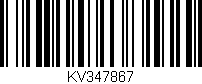 Código de barras (EAN, GTIN, SKU, ISBN): 'KV347867'