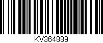 Código de barras (EAN, GTIN, SKU, ISBN): 'KV364889'