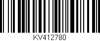 Código de barras (EAN, GTIN, SKU, ISBN): 'KV412780'
