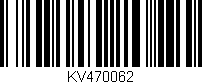 Código de barras (EAN, GTIN, SKU, ISBN): 'KV470062'