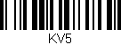 Código de barras (EAN, GTIN, SKU, ISBN): 'KV5'