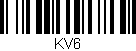 Código de barras (EAN, GTIN, SKU, ISBN): 'KV6'