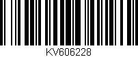 Código de barras (EAN, GTIN, SKU, ISBN): 'KV606228'