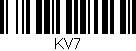 Código de barras (EAN, GTIN, SKU, ISBN): 'KV7'