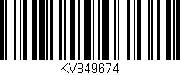 Código de barras (EAN, GTIN, SKU, ISBN): 'KV849674'