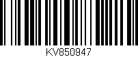 Código de barras (EAN, GTIN, SKU, ISBN): 'KV850947'