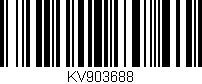 Código de barras (EAN, GTIN, SKU, ISBN): 'KV903688'