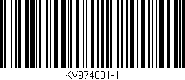 Código de barras (EAN, GTIN, SKU, ISBN): 'KV974001-1'