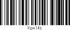 Código de barras (EAN, GTIN, SKU, ISBN): 'Kpe14s'