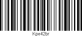 Código de barras (EAN, GTIN, SKU, ISBN): 'Kpe42br'