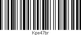 Código de barras (EAN, GTIN, SKU, ISBN): 'Kpe47br'