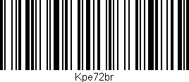 Código de barras (EAN, GTIN, SKU, ISBN): 'Kpe72br'