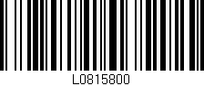 Código de barras (EAN, GTIN, SKU, ISBN): 'L0815800'