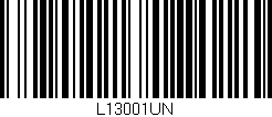 Código de barras (EAN, GTIN, SKU, ISBN): 'L13001UN'