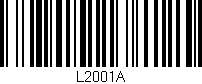 Código de barras (EAN, GTIN, SKU, ISBN): 'L2001A'