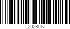 Código de barras (EAN, GTIN, SKU, ISBN): 'L2026UN'